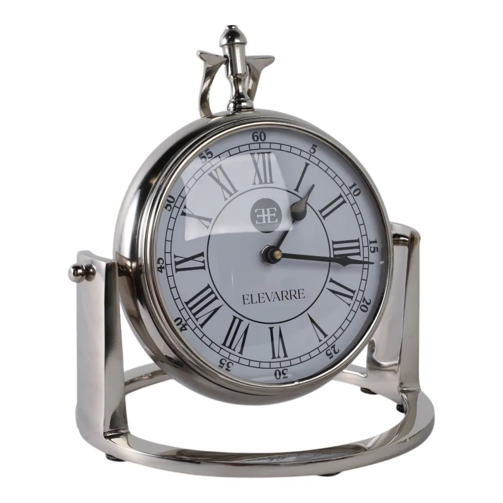 GROVERTON SILVER CLOCK 10 (IN)