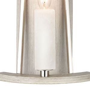 White Stone 12'' High 1-Light Sconce - Polished Nickel 4
