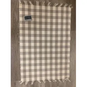 Brown Check Rug 20x30in 1