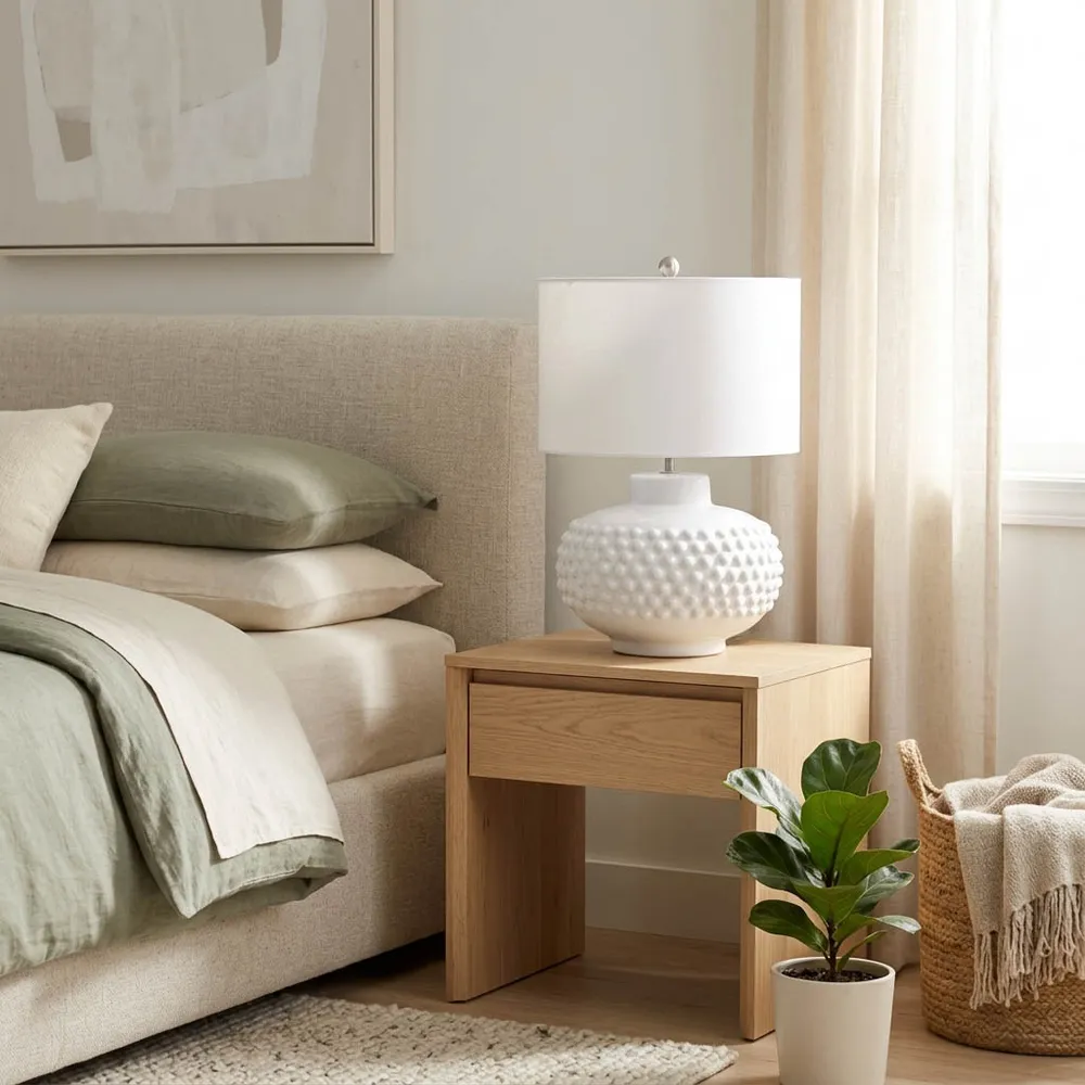 NASHLEY WHITE LAMP 21 (IN)