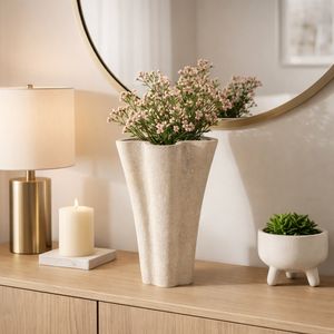 ENSLEYMILL TAUPE VASE 14 (IN) 12
