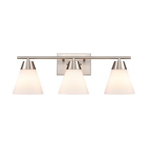Vivica 24'' Wide 3-Light Vanity Light - Brushed Nickel 1