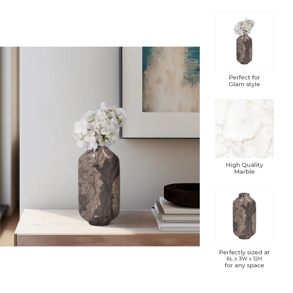 SKYLERBROOK BROWN VASE 12 (IN)