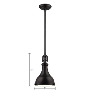Rutherford 9'' Wide 1-Light Mini Pendant - Oil Rubbed Bronze 2