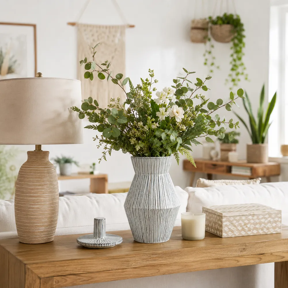 WRENTON WHITE VASE 15 (IN)