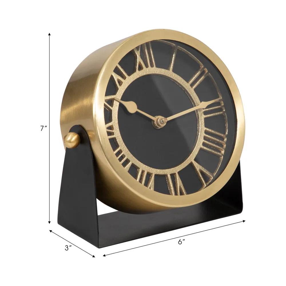 GLASTONLEY BLACK CLOCK 7 (IN)
