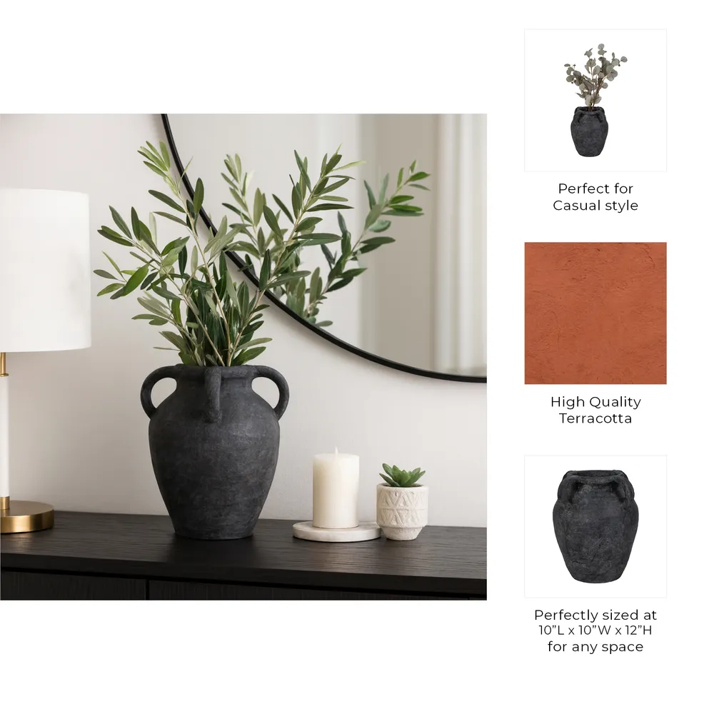 SKYELAKE BLACK VASE 12 (IN)