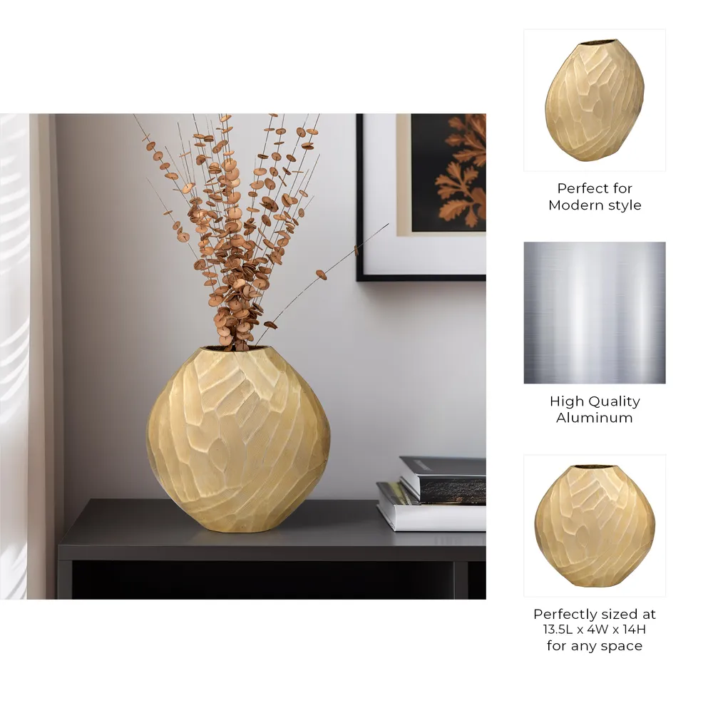 ARLENCLIFF GOLD VASE 14 (IN)