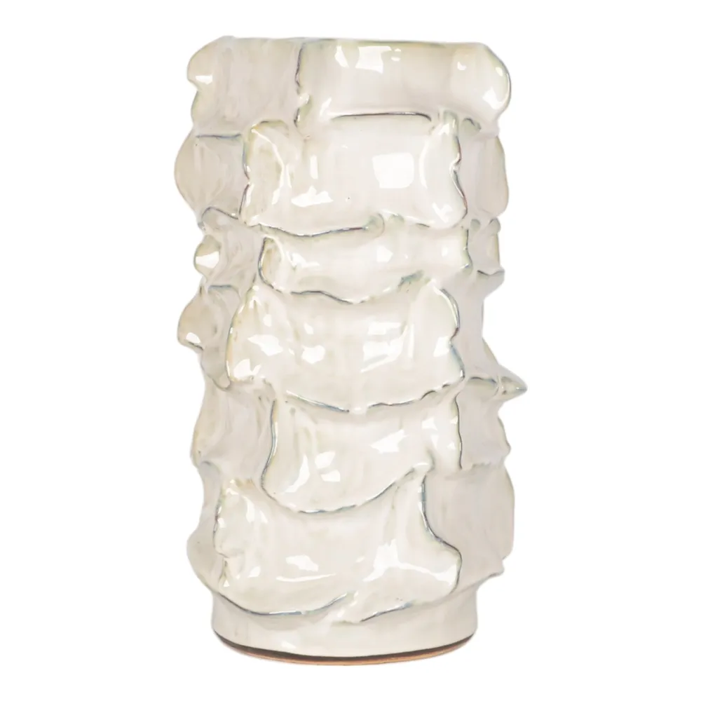 ELMSHAW WHITE VASE 17 (IN)