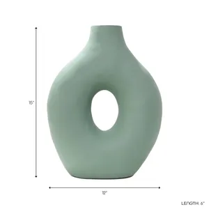ELROYSHAW GREEN VASE 15 (IN) 9
