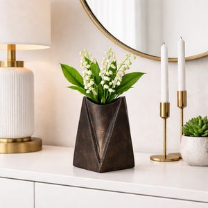 VERABROOK GRAY VASE 8 (IN) 11
