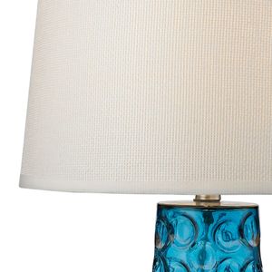 Hammered Glass 27'' High 1-Light Table Lamp - Blue 2