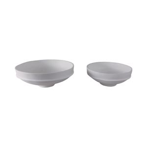 DEANWOOD SET OF 2 WHITE BOWLS 6 (IN) 3