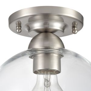 Astoria 7.75'' Wide 1-Light Semi Flush Mount - Brushed Nickel 4