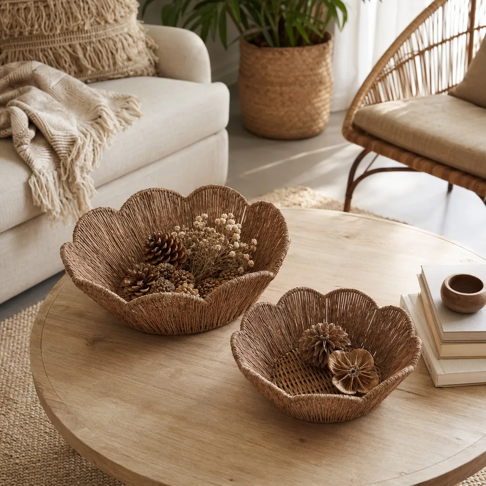 YATESGATE SET OF 2 BROWN BOWLS 5 (IN)
