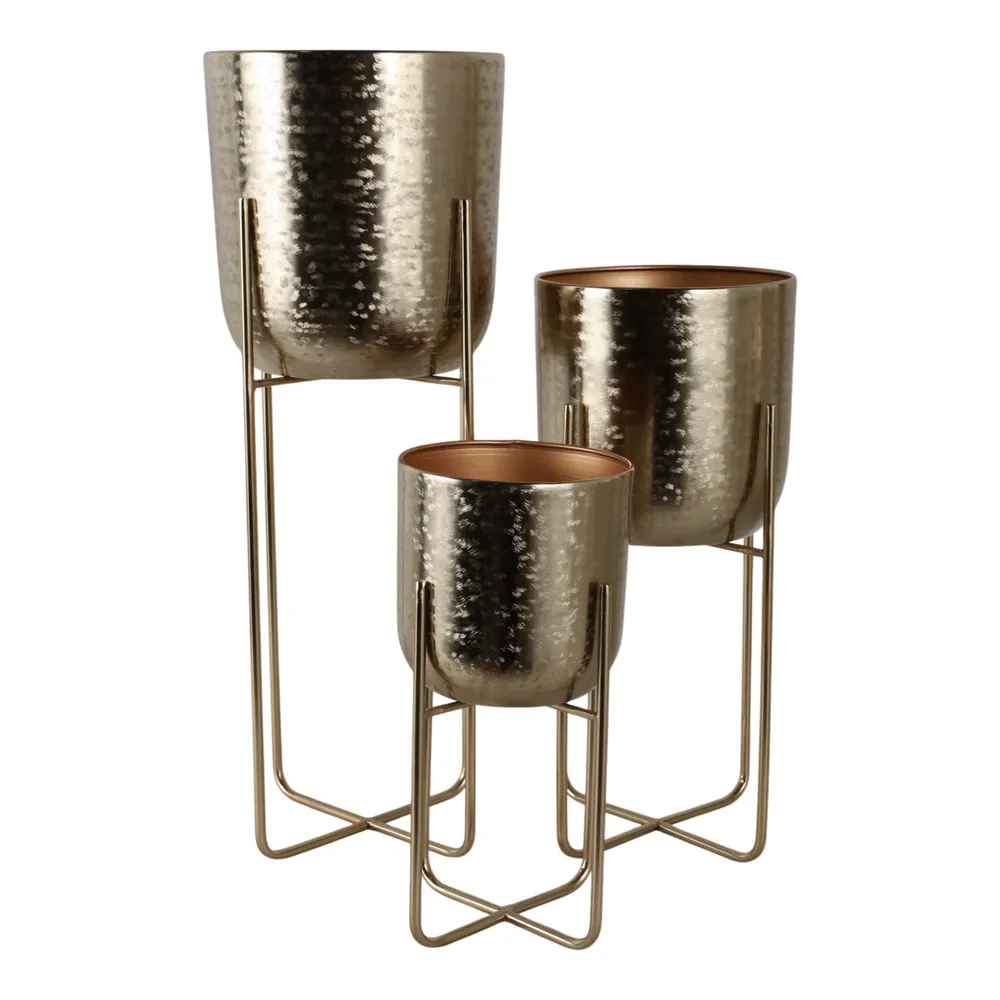 SKYECROSS SET OF 3 GOLD PLANTER 27 (IN)