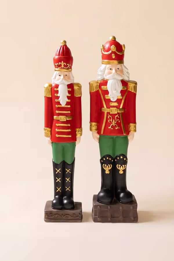 Set of 2 Resin Christmas Soldiers