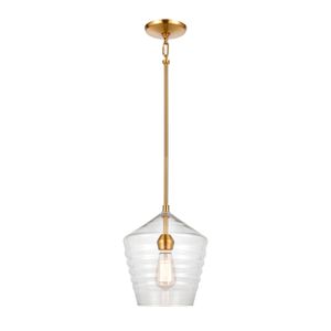 Konis 10'' Wide 1-Light Mini Pendant - Satin Brass 1