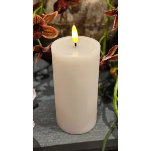 Cream Melted Realistic Flame 3x6in LED Candle 2
