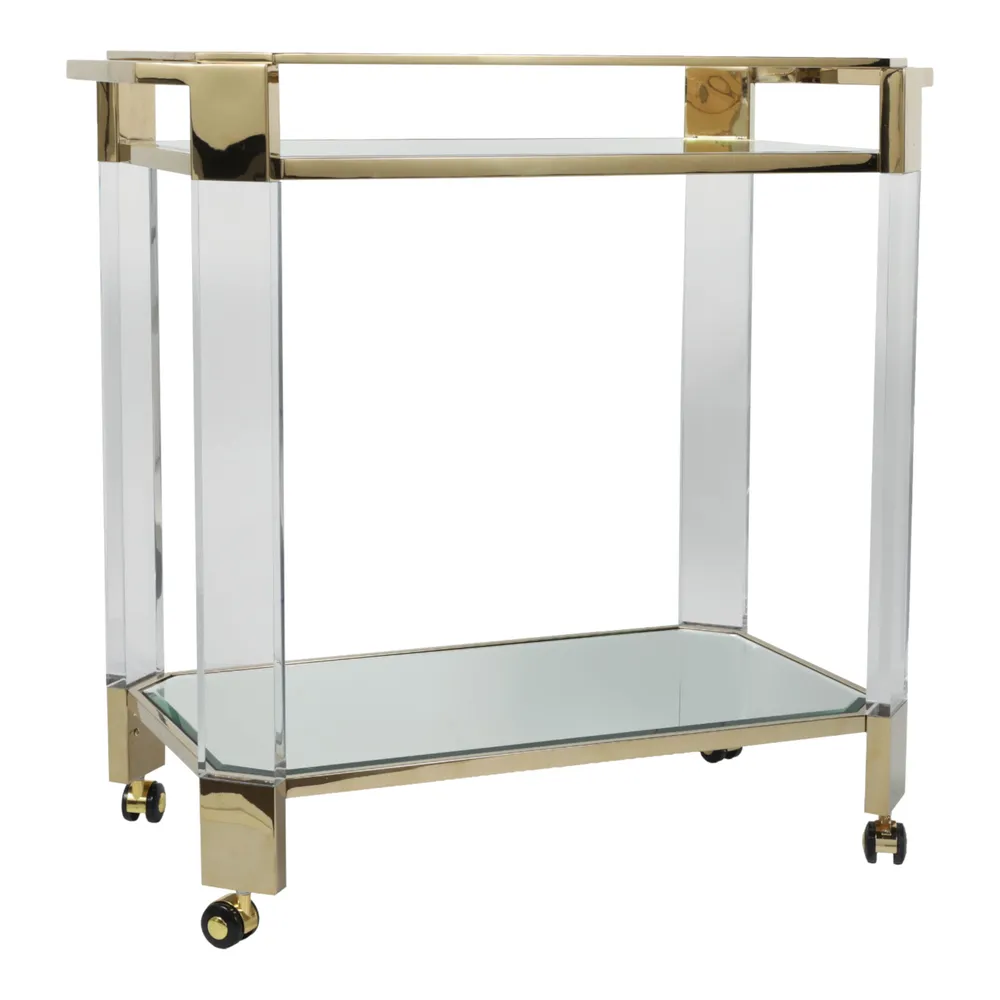 JUNEMORE CLEAR BAR CART 32 (IN)