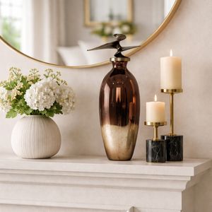 CEDARFORD BRONZE GLASS VASE 20 (IN) 2