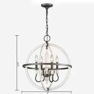 Brownell 20'' Wide 4-Light Chandelier - Anvil Iron 2