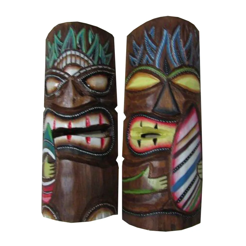 12" SURFER TIKI MASK 2-ASST