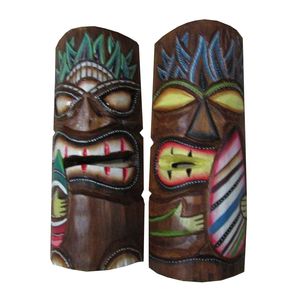 12" SURFER TIKI MASK 2-ASST 1