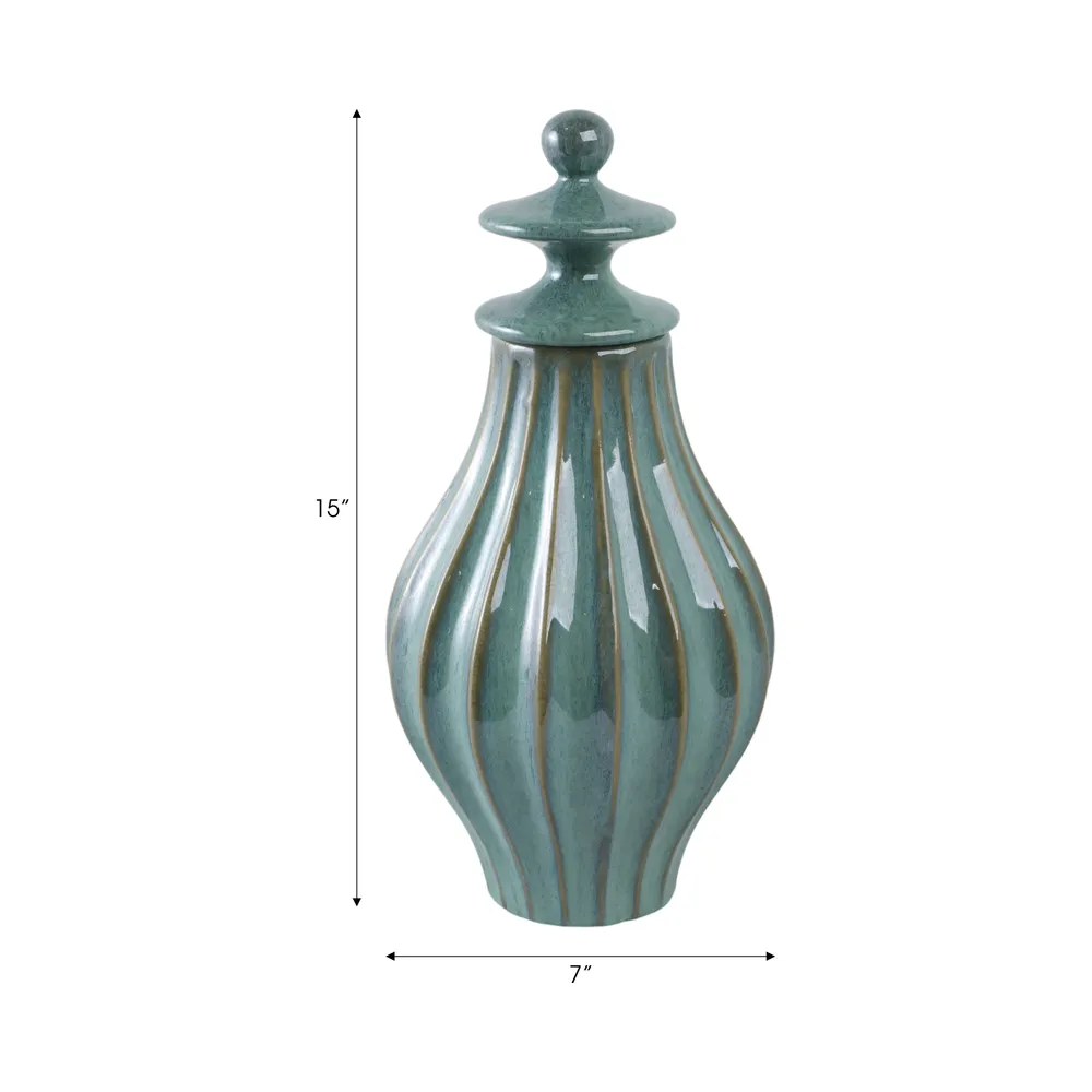 CALEWIND BLUE JAR 15 (IN)