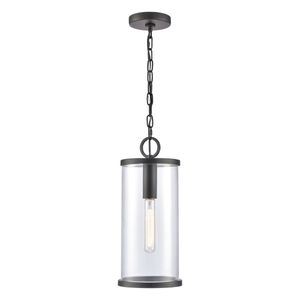 Hopkins 7.25'' Wide 1-Light Outdoor Pendant- Charcoal Black 1
