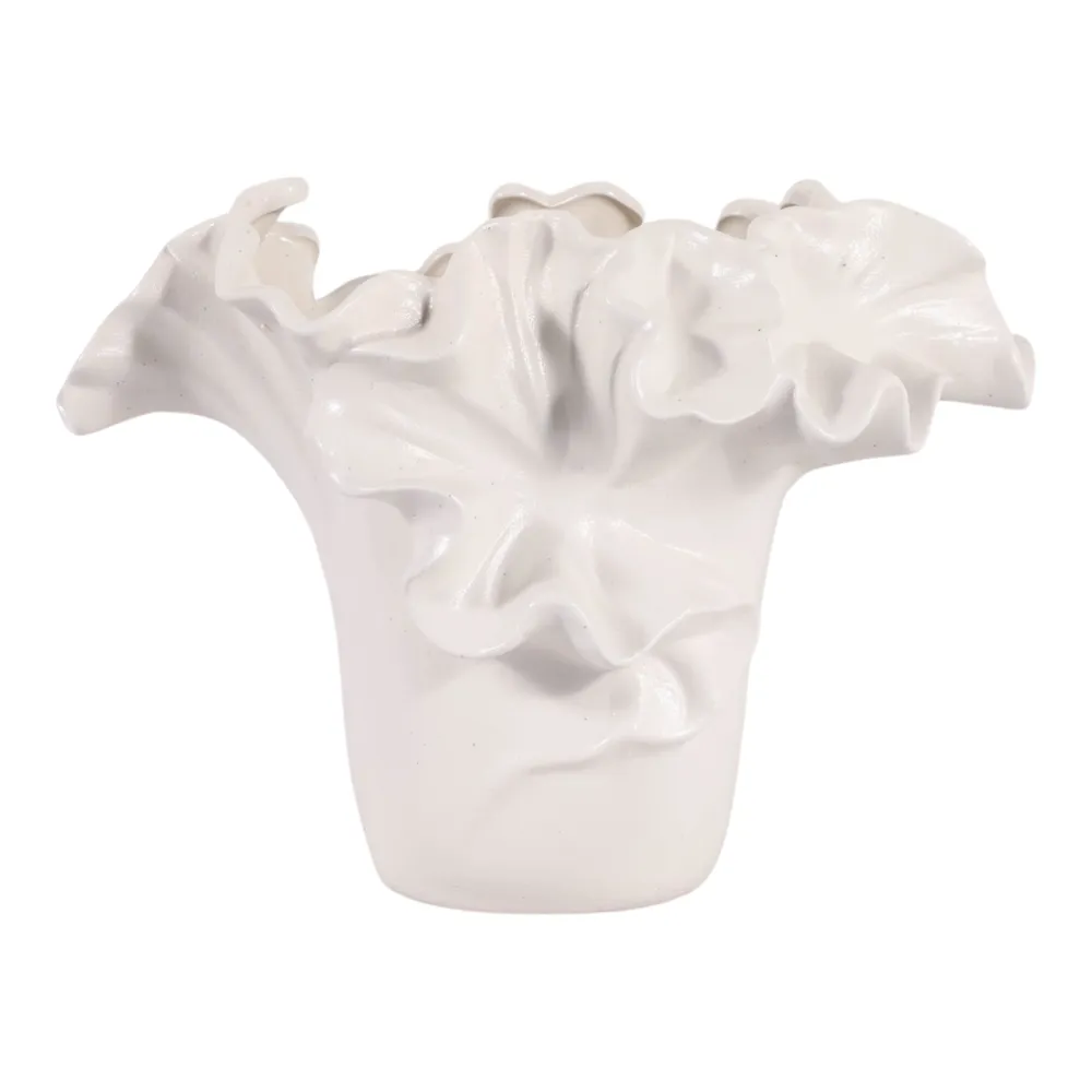 ALDERPORT WHITE VASE 7 (IN)