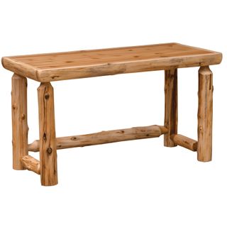 Cedar Log Simplified Open Writing Desk - Weathered - Armor