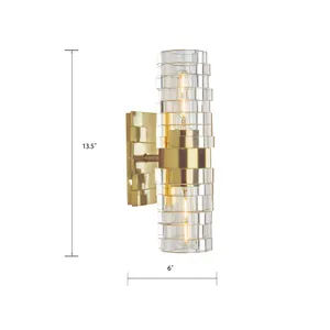 Murano 13.5'' High 2-Light Sconce - Satin Brass 2