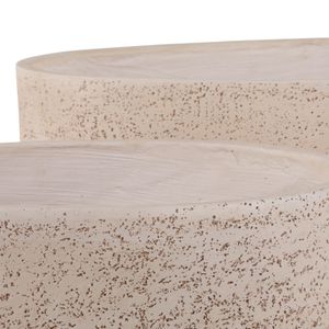 S/2 18/22" OBLONG CEMENT TEXTURE RESIN PLANTERS 6