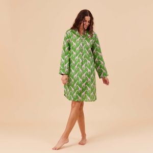 Giraffe Pink Green Cotton Night Shirt 11