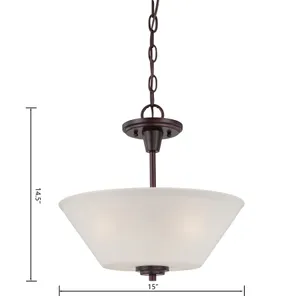 Pittman 15'' Wide 2-Light Semi Flush Mount - Sienna Bronze 2