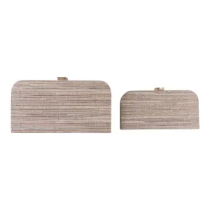 DARRENWICK SET OF 2 BROWN BOXES 4 (IN) 8
