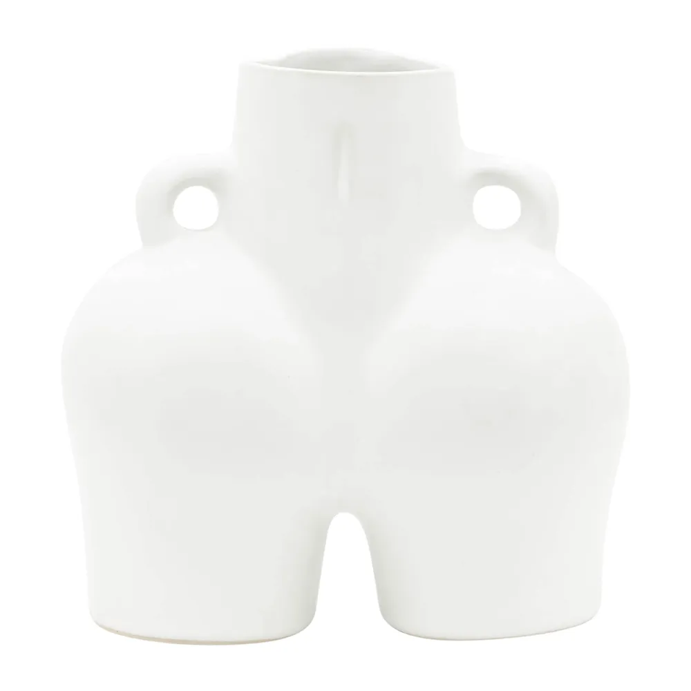GLOVERSIDE WHITE VASE 8 (IN)