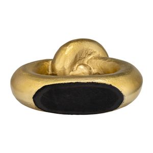 METAL,11"H,BROAD KNOT RING SCULPTURE,GOLD 7