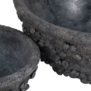 DAMIENPARK SET OF 2 BLACK BOWLS 5 (IN) 5