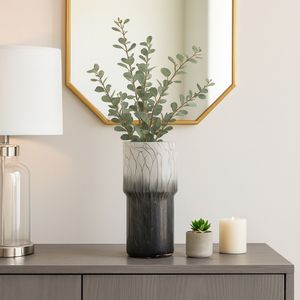 HALEYMOOR BLACK GLASS VASE 12 (IN) 12