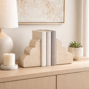 GLASTONHAVEN SET OF 2 TAN BOOKENDS 6 (IN) 11
