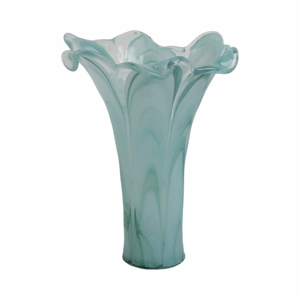 HARDENPORT BLUE GLASS VASE 15 (IN)