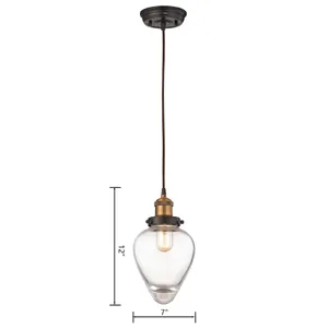 Bartram 7'' Wide 1-Light Mini Pendant - Antique Brass 2