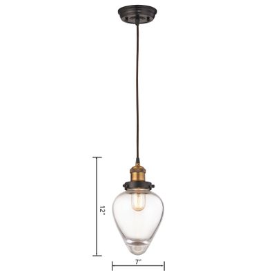 Bartram 7″ Wide 1-Light Mini Pendant - Antique Brass