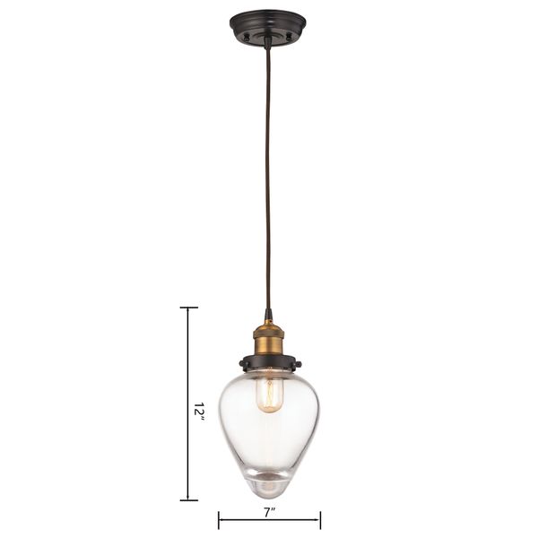Bartram 7'' Wide 1-Light Mini Pendant - Antique Brass