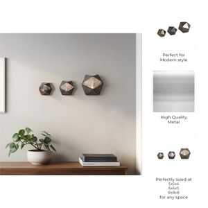 GASTONWELL SET OF 3 BRONZE WALL SCULPTURES 8 (IN) 8