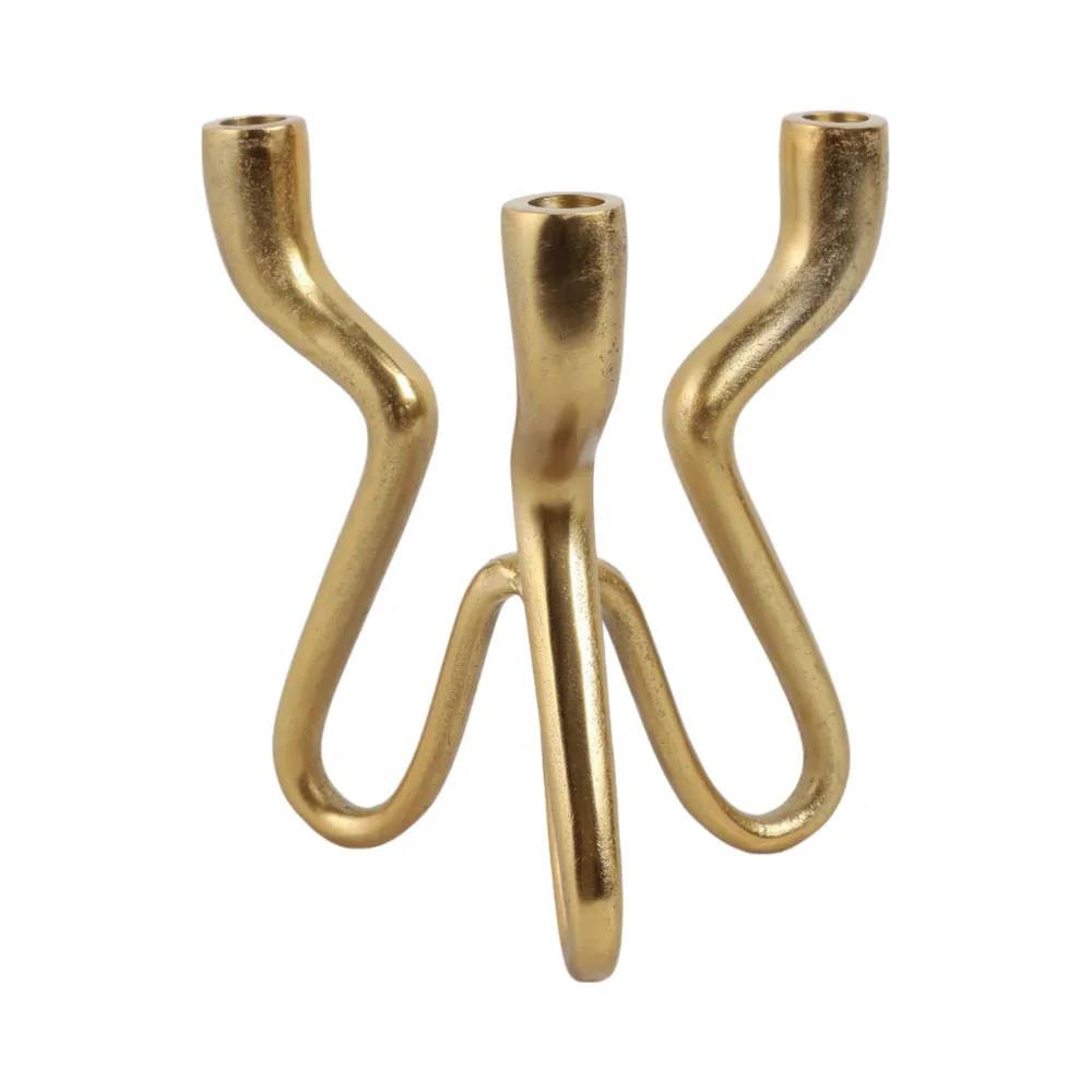 TODDBURN GOLD CANDLE HOLDER 10 (IN)