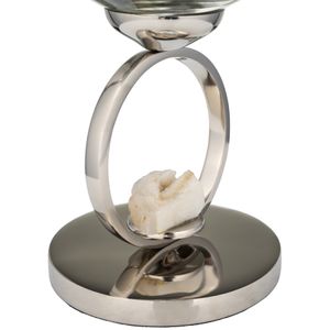 ROCKWIND WHITE GLASS VASE 21 (IN) 5