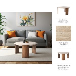 BLAKEMILL BROWN COFFEE TABLE 17 (IN) 10